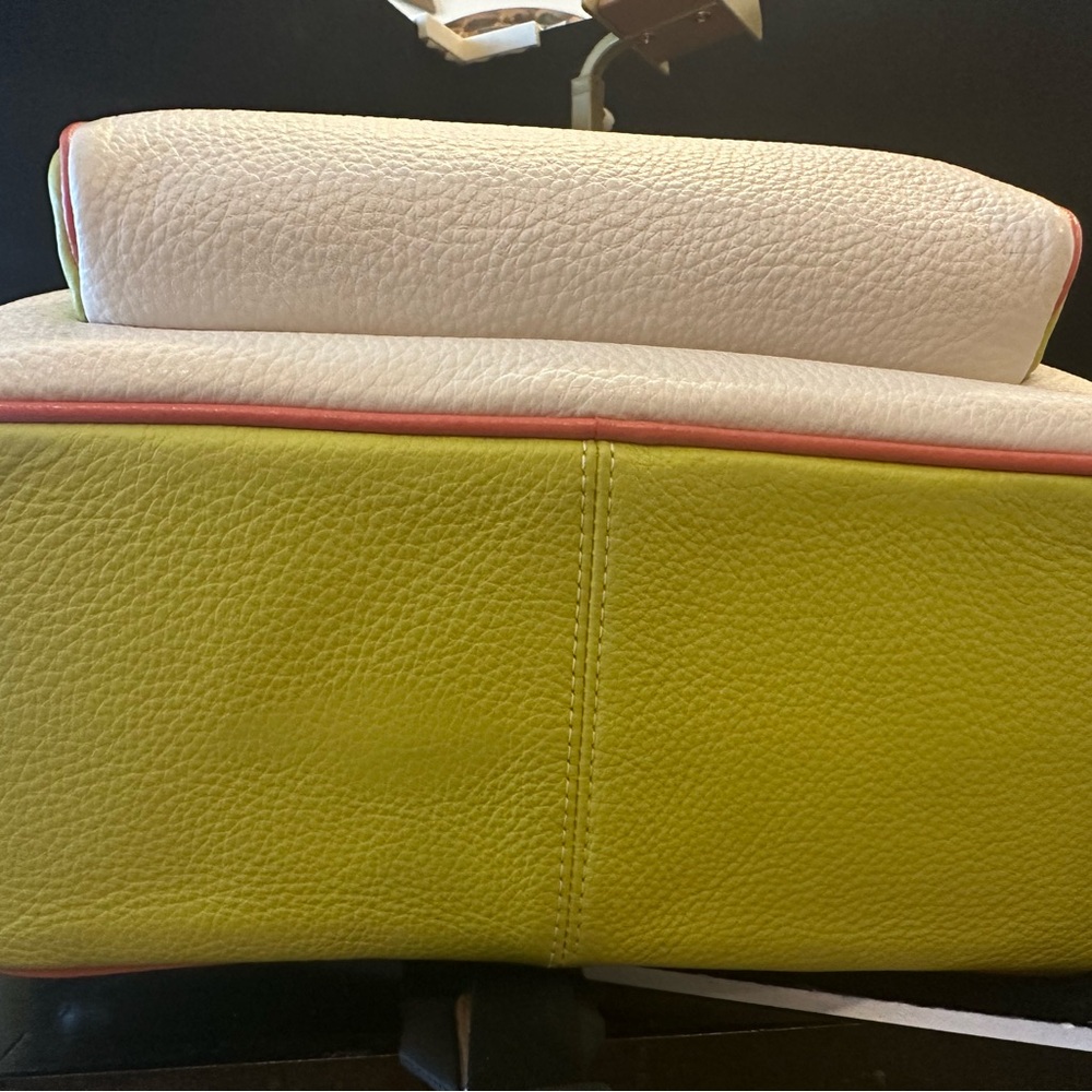 Coach White Blue Yellow Leather Mini Backpack - Picture 9 of 16